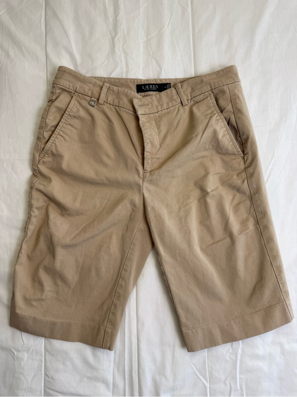Lauren Ralph Lauren Womens Beige Bermuda Shorts 4